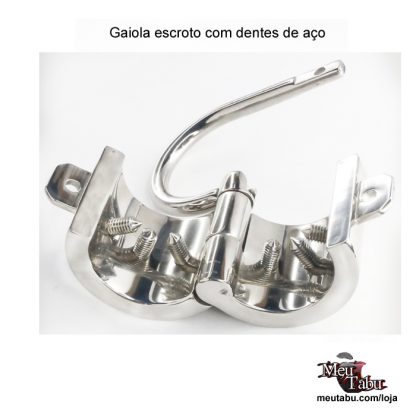 Gaiola escroto com dentes de aço