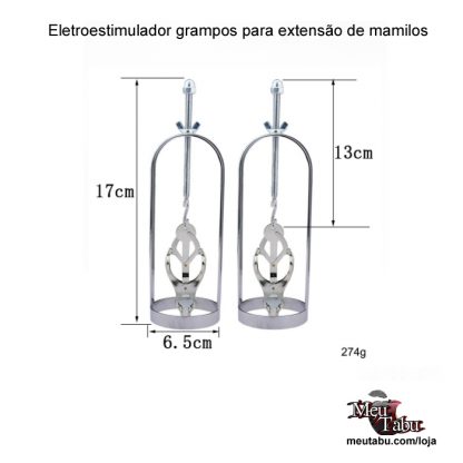 Eletroestimulador grampos para extensão de mamilos