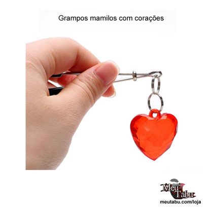 Grampos mamilos com coração meutabu