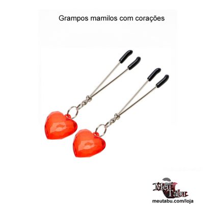 Grampos mamilos com coração meutabu