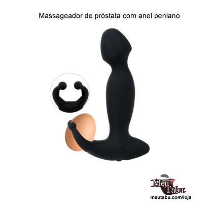 Massageador de próstata com anel peniano meutabu