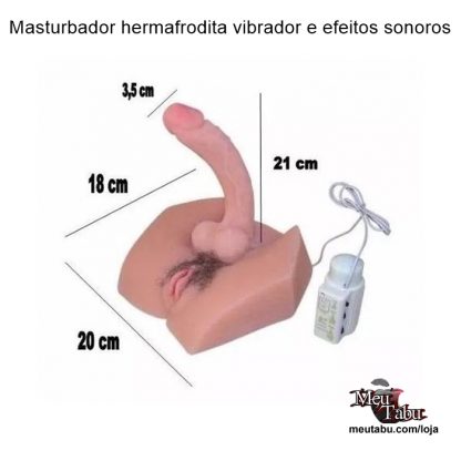 Masturbador hermafrodite vibrador e efeitos sonoros meutabu