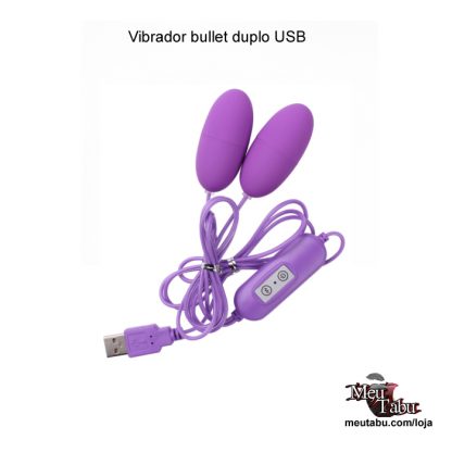 Vibrador bullet duplo USB meutabu