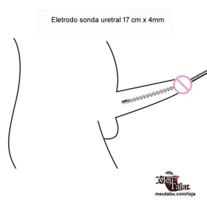 Eletrodo sonda uretral 17 cm x 4mm meutabu