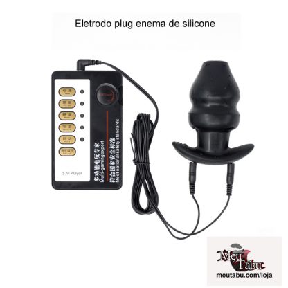 Eletrodo plug enema de silicone meutabu