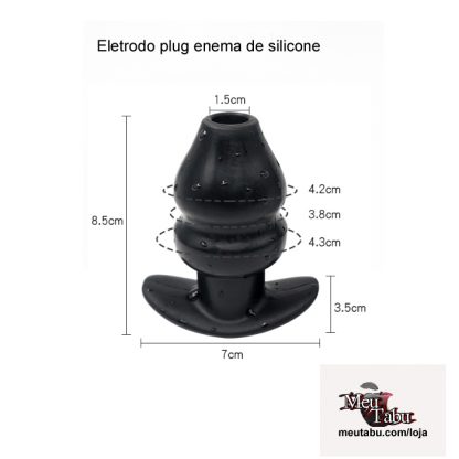 Eletrodo plug enema de silicone meutabu