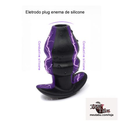 Eletrodo plug enema de silicone meutabu