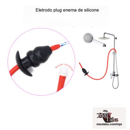 Eletrodo plug enema de silicone meutabu