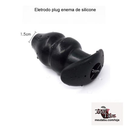 Eletrodo plug enema de silicone meutabu