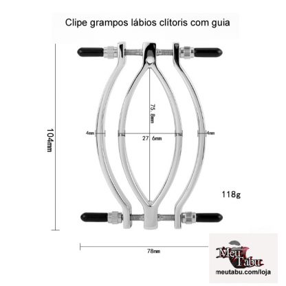 Clipe grampos lábios clítoris com guia meutabu