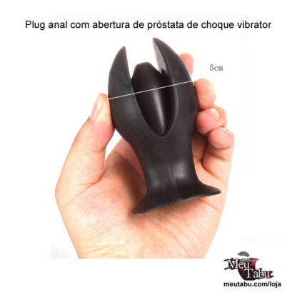 Plug anal com abertura de próstata de choque vibrador meutabu