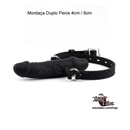 Mordaça Duplo Penis 4cm / 9cm meutabu.com