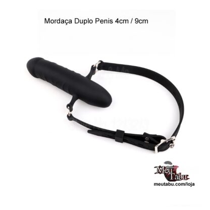 Mordaça Duplo Penis 4cm / 9cm meutabu.com