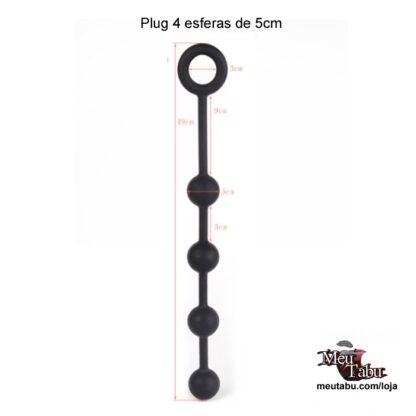 Plug 4 esferas de 5cm meutabu