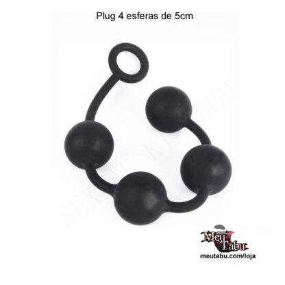 Plug 4 esferas de 5cm meutabu