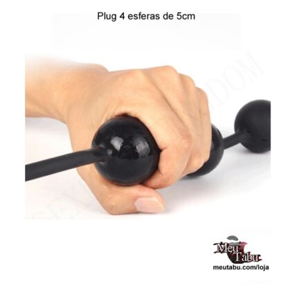 Plug 4 esferas de 5cm meutabu