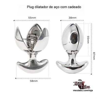 Plug dilatador de aço com cadeado meutabu.com