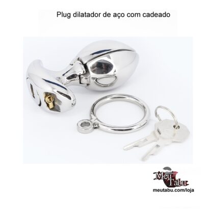 Plug dilatador de aço com cadeado meutabu.com