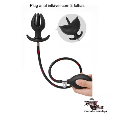 Plug anal inflável com 2 folhas meutabu.com