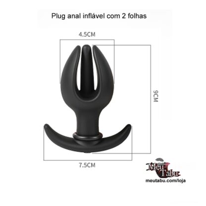 Plug anal inflável com 2 folhas meutabu.com