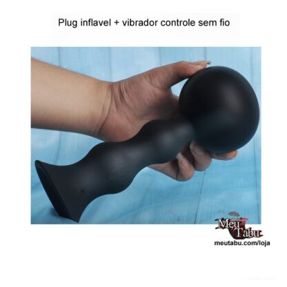 Plug inflavel + vibrador controle sem fio meutabu.com