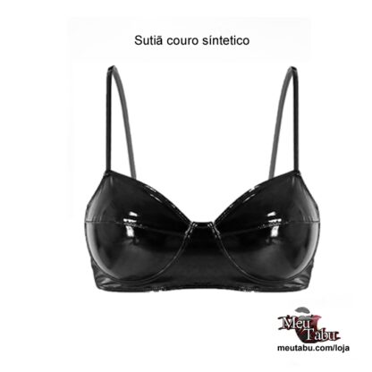 Sutiã couro síntetico meutabu.com