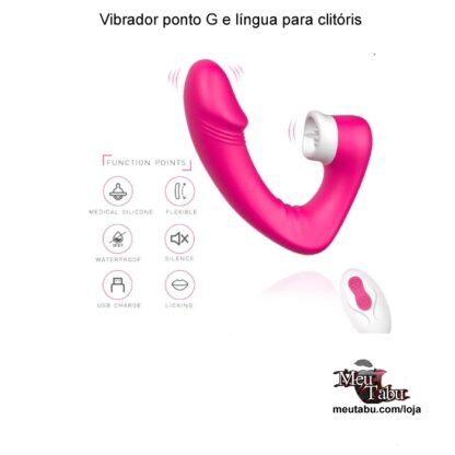 Vibrador ponto G e língua para clitóris meutabu.com