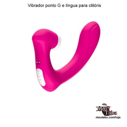 Vibrador ponto G e língua para clitóris meutabu.com