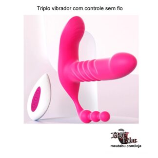 Triplo vibrador com controle sem fio meutabu.com