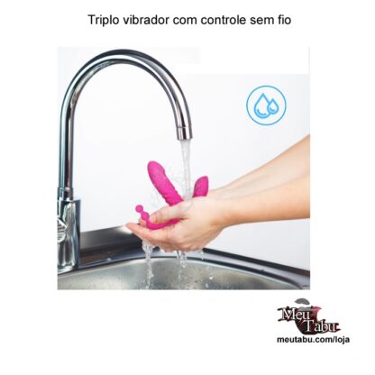 Triplo vibrador com controle sem fio meutabu.com