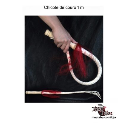 Chicote de couro 1 m meutabu.com