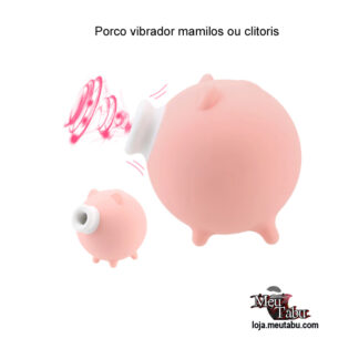 Porco vibrador mamilos ou clitoris