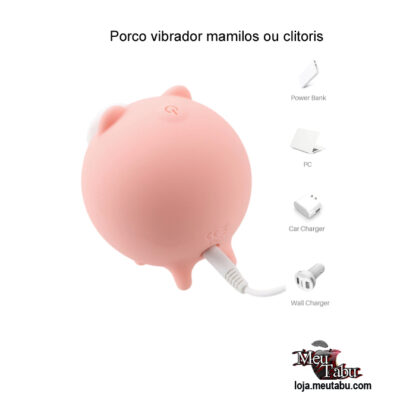 Porco vibrador mamilos ou clitoris meutabu