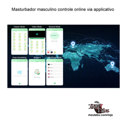 Masturbador masculino controle online via applicativo meutabu