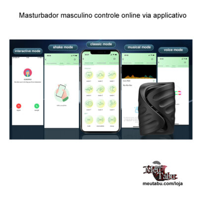 Masturbador masculino controle online via applicativo meutabu