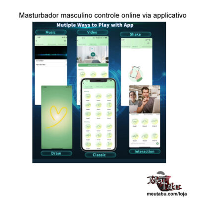 Masturbador masculino controle online via applicativo meutabu