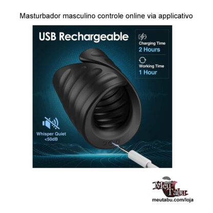 Masturbador masculino controle online via applicativo meutabu