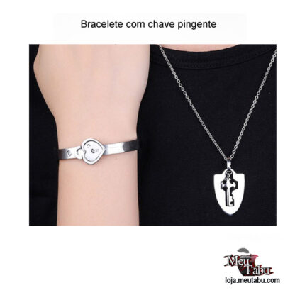 Bracelete com chave pingente meutabu.com