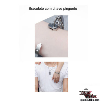 Bracelete com chave pingente meutabu.com