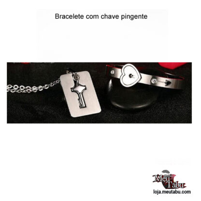 Bracelete com chave pingente meutabu.com