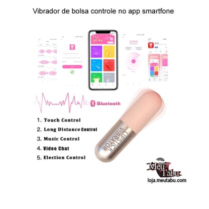 Vibrador de bolsa controle no app smartfone meutabu.com