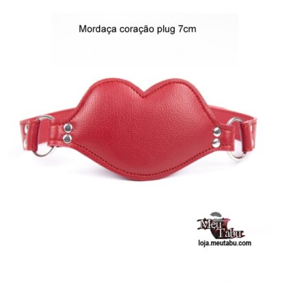 Mordaça coração plug 7cm meutabu.com