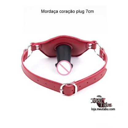 Mordaça coração plug 7cm meutabu.com