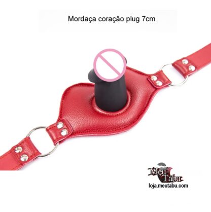 Mordaça coração plug 7cm meutabu.com