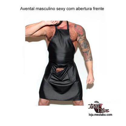 Avental masculino sexy com abertura frente meutabu.com