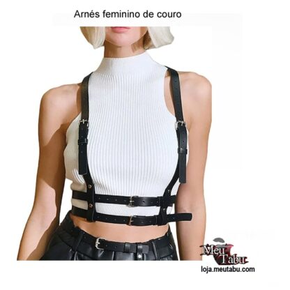 Arnés feminino de couro meutabu.com