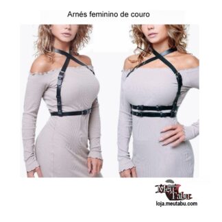 Arnés feminino de couro meutabu.com