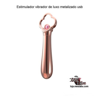 Estimulador vibrador de luxo metalizado usb meutabu.com