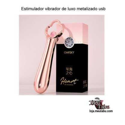 Estimulador vibrador de luxo metalizado usb meutabu.com