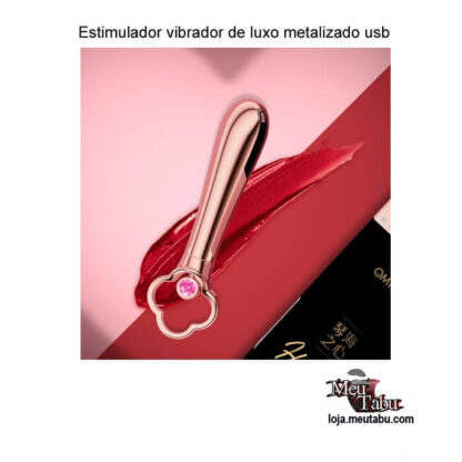 Estimulador vibrador de luxo metalizado usb meutabu.com